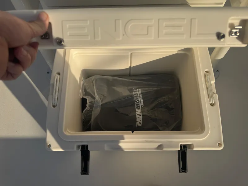 Slide: The Image of Engel cooler on Pathfinder 2500 Hybrid 2025, open with contents inside. - 13