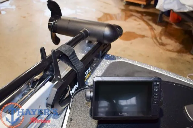 Slide: The Image of Nitro Z18 Pro 2025 boat with Garmin fishfinder and Minn Kota trolling motor. - 30