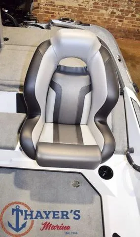 Slide: The Image of Boat seat in a 2025 Nitro Z18 Pro, displayed at Thayer's Marine. - 31