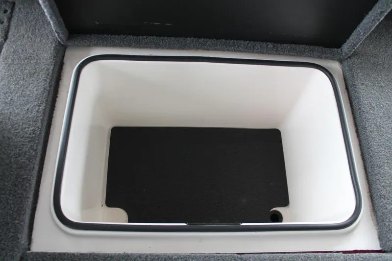 Slide: The Image of 2023 Vexus AVX2080 storage compartment with gray carpeted edges. - 26