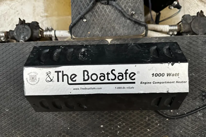 Slide: The Image of The BoatSafe 1000 Watt engine compartment heater on Chaparral 330 Signature Cruiser, 2003 model. - 26