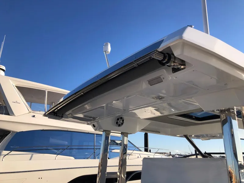 Slide: The Image of 2024 Jeanneau Leader 12.5 WA boat with sleek design and modern features. - 33