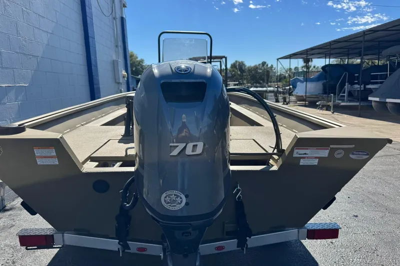 Slide: The Image of 2025 G3 Gator Tough 17 CC boat with Yamaha 70 outboard motor. - 8