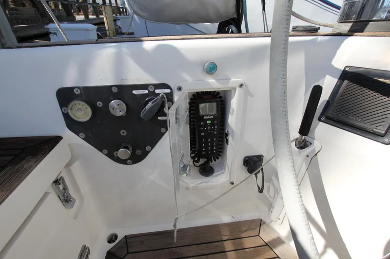 Slide: The Image of Control panel of 2006 Nautor Swan 46mkIII yacht with navigation instruments. - 24