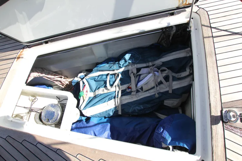 Slide: The Image of Storage compartment on 2006 Nautor Swan 46mkIII yacht with gear and equipment. - 30