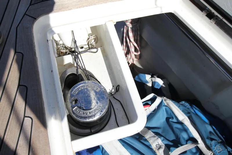 Slide: The Image of Nautor Swan 46mkIII 2006 yacht deck with winch and ropes. - 31