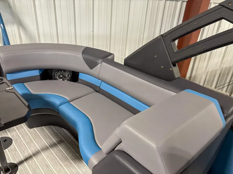 Slide: The Image of Luxurious seating in the 2025 Trifecta 23RF SS 3.0 boat, featuring modern design and comfort. - 12