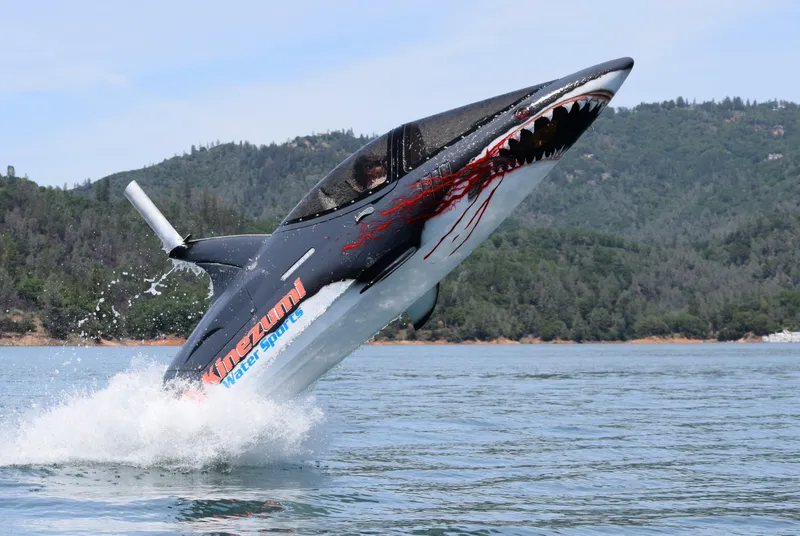 Slide: The Image of Seabreacher X, Y, Z 2025 model resembling a shark, leaping from water. - 11