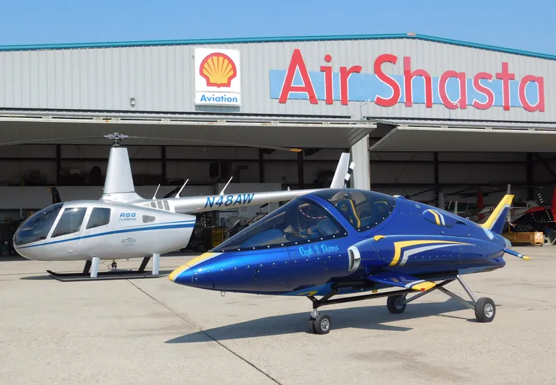 Slide: The Image of 2025 Seabreacher X, Y, Z in front of Air Shasta hangar with helicopter. - 43