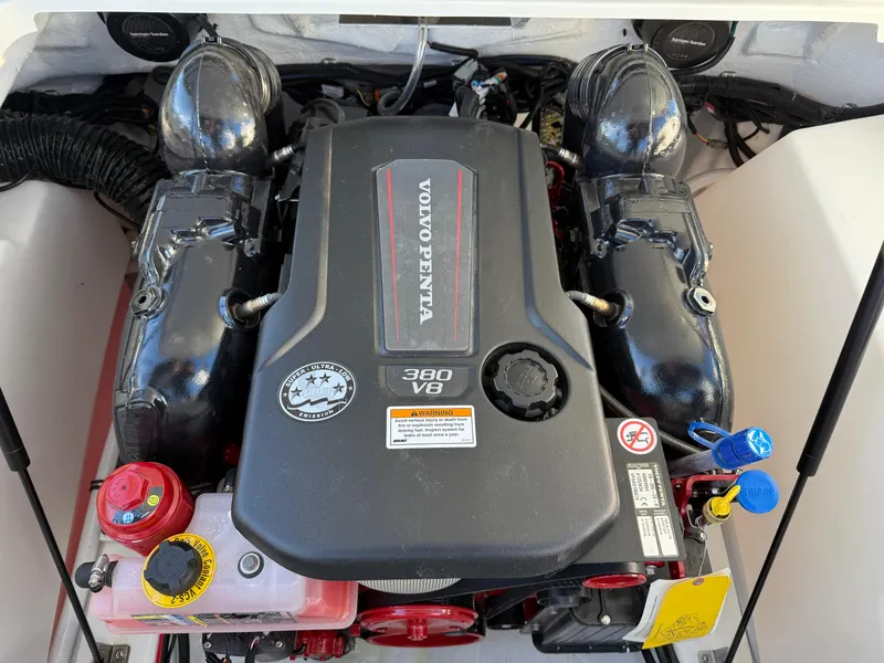 Slide: The Image of Engine of 2025 Cobalt R6 Surf boat with Volvo Penta 380 V8. - 42