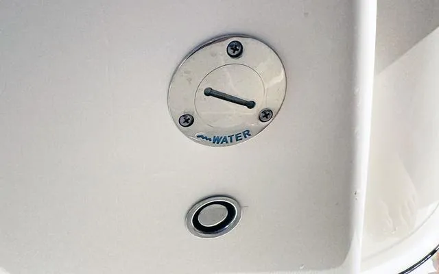 Slide: The Image of Close-up of water inlet on 2025 Pioneer 202 Islander boat. - 29