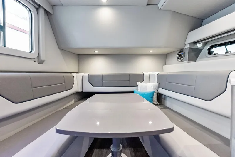 Slide: The Image of Interior of 2023 Formula 430 Super Sport Crossover, featuring sleek seating and modern design. - 44