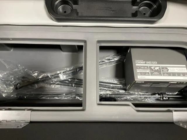 Slide: The Image of Storage compartment of 2025 Bennington S L-Bench 21 SLJ with accessories and equipment. - 13