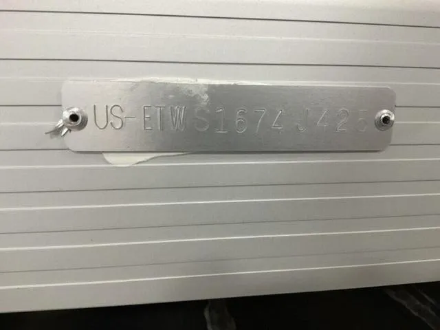 Slide: The Image of Hull identification number on a 2025 Bennington S L-Bench 21 SLJ boat. - 15