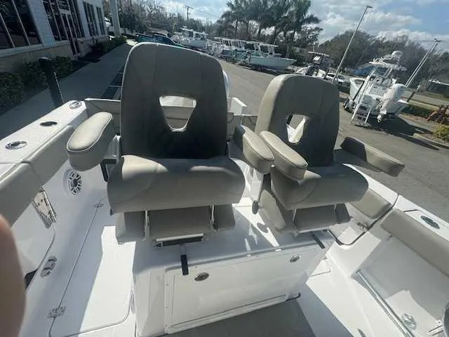 Slide: The Image of Garmin display on 2025 Sportsman Heritage 261 boat showing speed and engine data. - 23