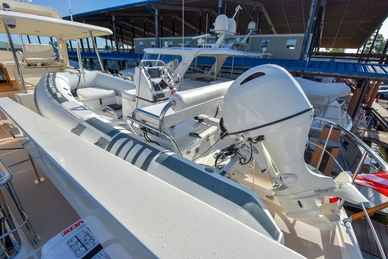 Slide: The Image of Luxury Fleming 78 yacht, 2020 model, featuring a sleek design and modern amenities. - 46