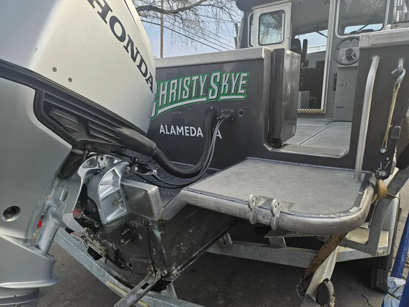 Slide: The Image of North River 2500s boat with Honda outboard motor, 2020 model, Alameda, California. - 4