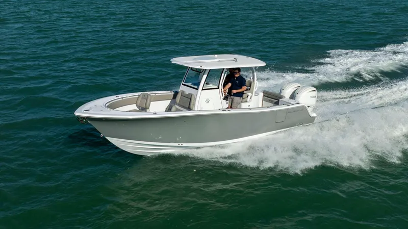 Slide: The Image of 2025 Sportsman 282 Open boat cruising on open water. - 4