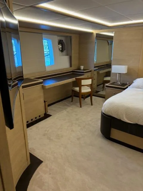 Slide: The Image of Luxurious interior of 2009 Astondoa 96 GLX yacht with modern furnishings and elegant design. - 25
