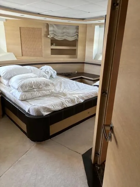 Slide: The Image of Luxurious bedroom interior of 2009 Astondoa 96 GLX yacht with modern design. - 33