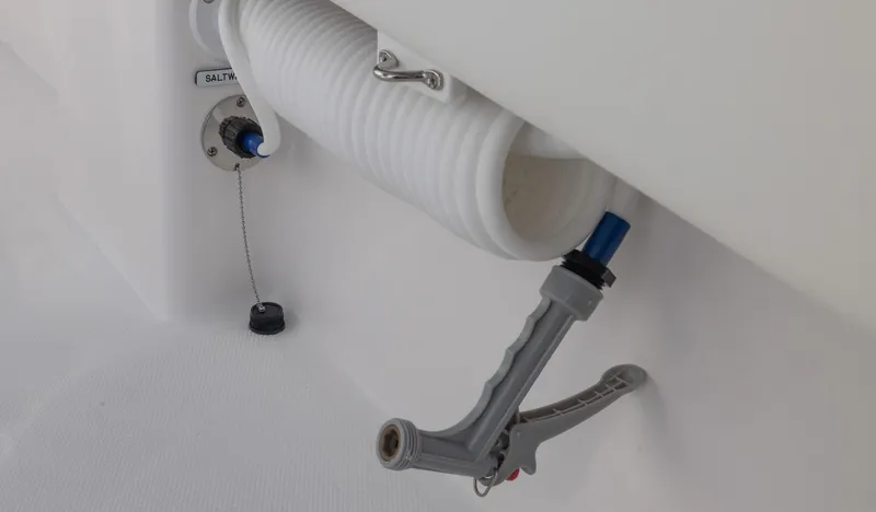 Slide: The Image of Deck hose storage on 2025 Invincible 36 Open Fisherman boat. - 29