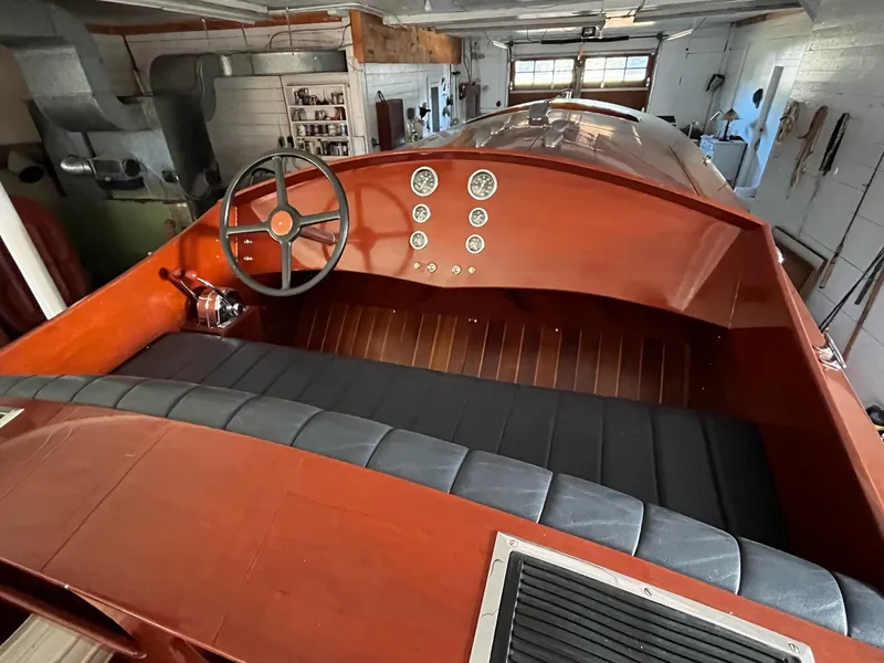 Slide: The Image of Classic 2000 Paul Dewhurst Gentleman's Racer with wooden dashboard and leather seating in a garage. - 7