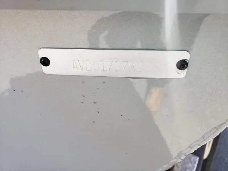 Slide: The Image of Avid 18XB 2023 model identification plate with serial number. - 22