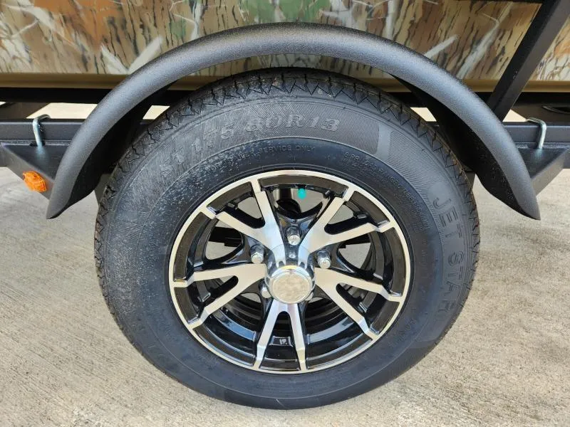 Slide: The Image of 2024 G3 17 SC trailer wheel with black and silver alloy rim. - 20