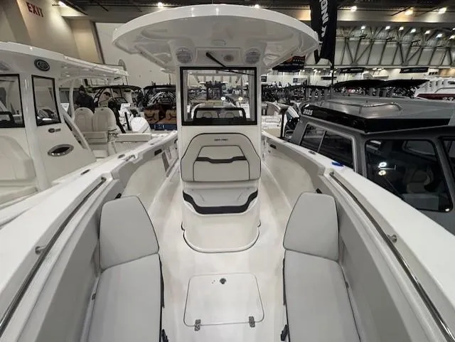 Slide: The Image of 2025 Sea Pro 262 Offshore boat anchor compartment at a marine exhibition. - 35