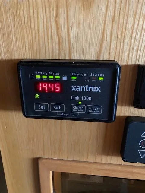 Slide: The Image of Xantrex Link 1000 battery monitor on 1989 Ocean Alexander 42 yacht. - 28