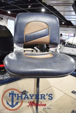 Slide: The Image of Boat seat on a 2000 Ranger R83, displayed at Thayer's Marine showroom. - 46
