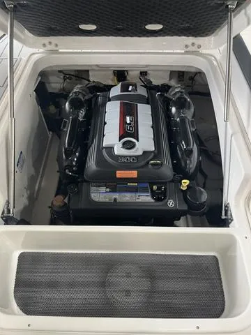 Slide: The Image of 2025 Chaparral 247 SSX boat engine compartment with powerful 6.0L engine. - 9