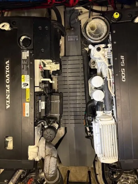 Slide: The Image of Engine room of 2018 Regal 42 Grande Coupe with Volvo Penta IPS 500 engines. - 24