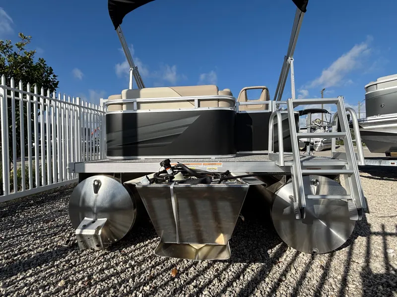 Slide: The Image of 2025 Tahoe Pontoon 15 Sport interior detail with visible wiring and components. - 7