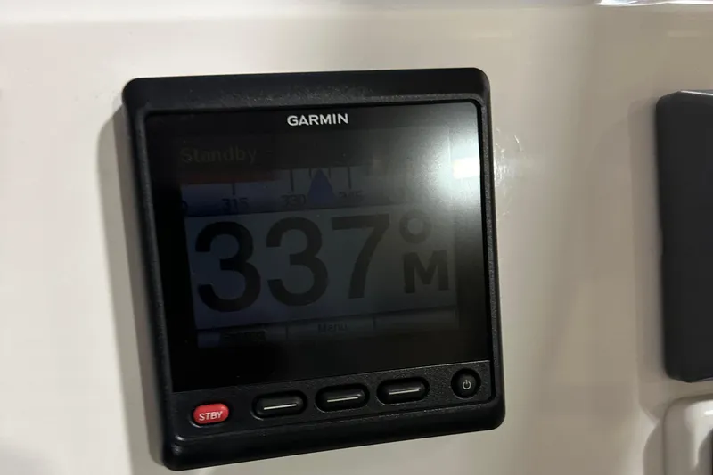 Slide: The Image of Garmin display on 2017 Intrepid 430 Sport Yacht showing 337 degrees. - 10