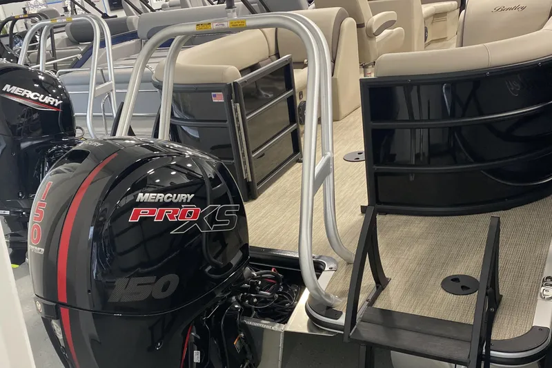 Slide: The Image of 2025 Bentley Pontoons 223 NAVIGATOR with Mercury Pro XS engine, interior view. - 5