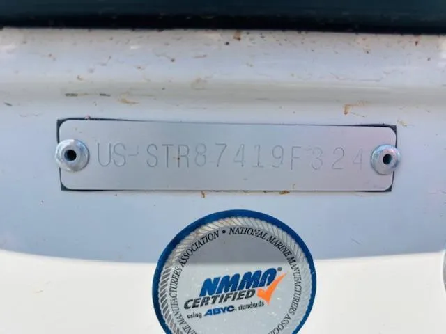 Slide: The Image of 2024 Starcraft SVX 171 boat identification plate with NMMA certification sticker. - 9