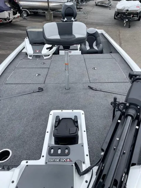 Slide: The Image of 2025 Vexus AVX V2 1880 boat interior with seating and equipment on display. - 4