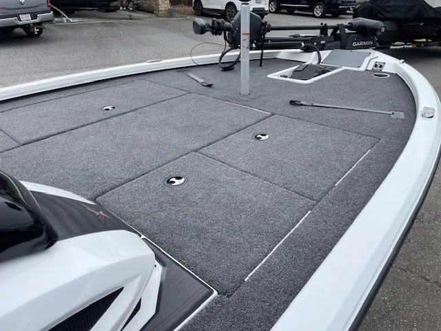 Slide: The Image of 2025 Vexus AVX V2 1880 boat with spacious deck and advanced Garmin equipment. - 6