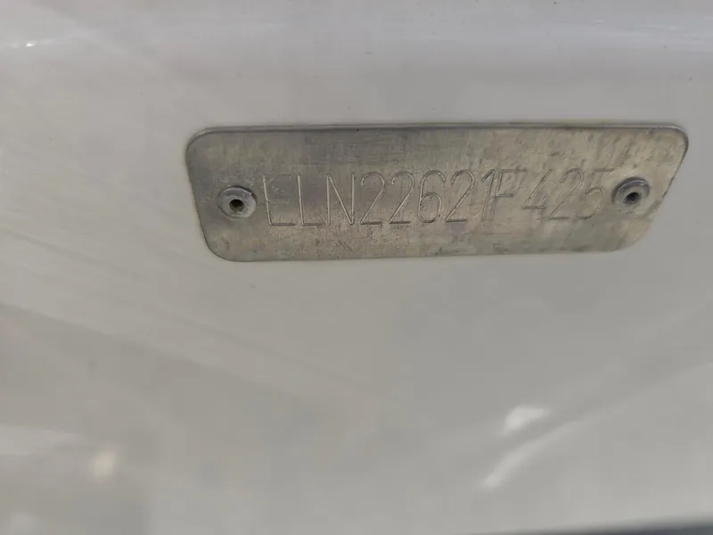 Slide: The Image of 2025 Savannah 2200 Offshore boat identification plate with engraved serial number. - 18