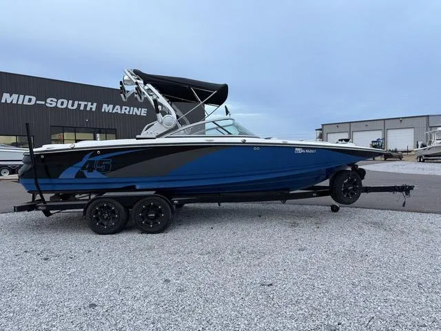 Slide: The Image of 2013 MasterCraft X45 boat on trailer at Mid-South Marine dealership. - 3