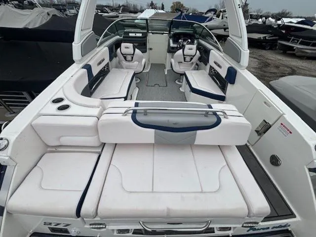 Slide: The Image of 2019 Chaparral 277 SSX boat interior with spacious seating and modern design. - 15