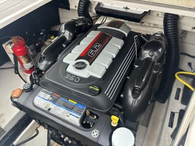 Slide: The Image of 2019 Chaparral 277 SSX engine compartment with 6.2L 350 horsepower motor. - 30
