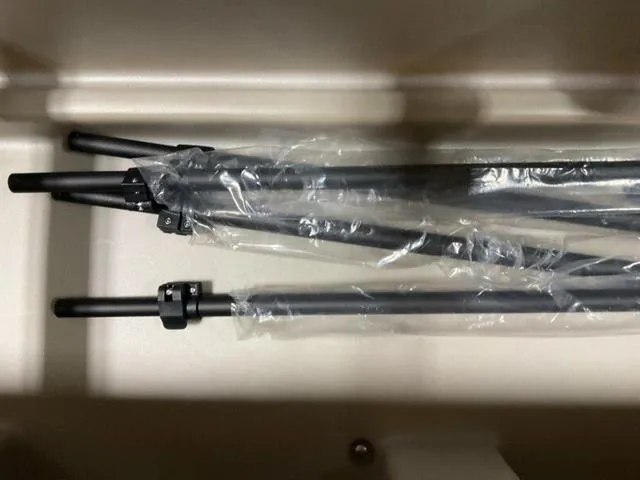 Slide: The Image of Bennington 23 SL 2025 boat accessories wrapped in plastic packaging. - 9