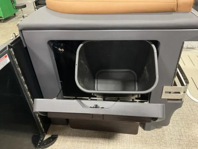 Slide: The Image of Bennington M Quad Bench 26 MFB 2025 with integrated storage compartment and sleek design. - 10