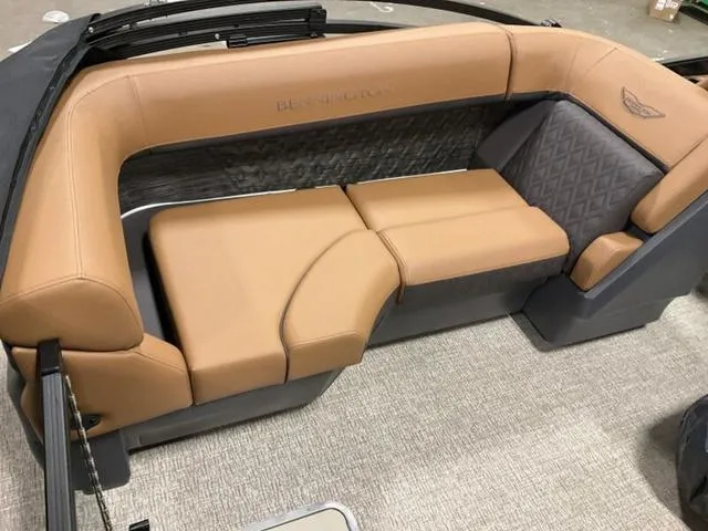 Slide: The Image of 2025 Bennington M Quad Bench 26 MFB with tan and gray upholstery. - 5