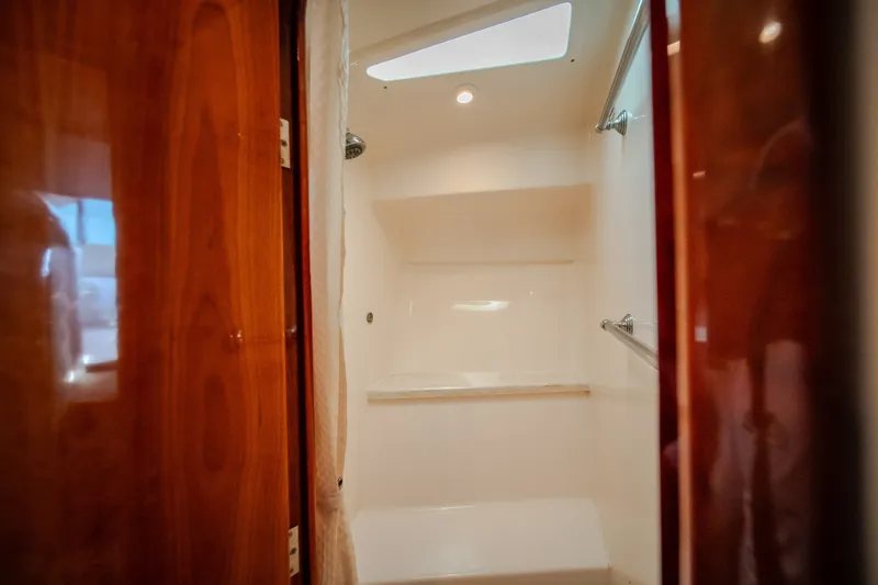 Slide: The Image of Luxurious shower interior of 2012 Regal 42 Sport Coupe yacht. - 51