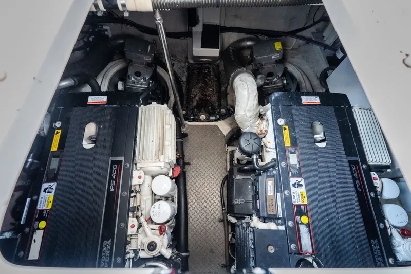 Slide: The Image of Engine room of a 2012 Regal 42 Sport Coupe with twin Volvo Penta IPS 400 engines. - 60