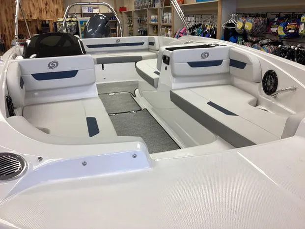 Slide: The Image of 2024 Hurricane SS-185 OB boat interior with spacious seating and modern design. - 5