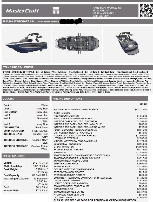 Slide: The Image of MasterCraft X24 Supercharged 6.2L - 9K Rebate Eligible 2025 - 31